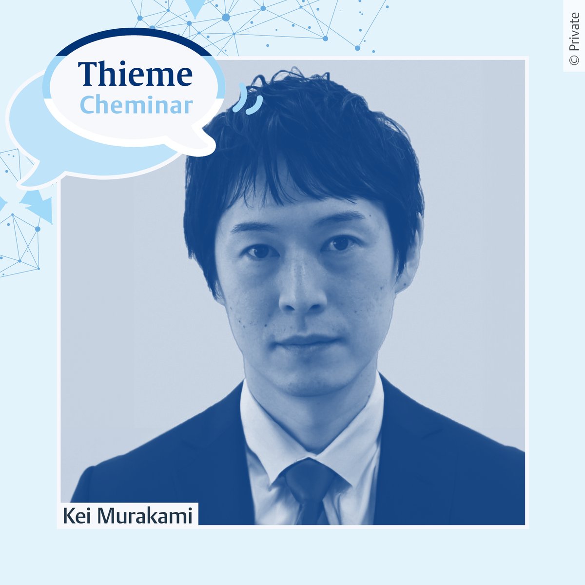 synlett_journal's tweet image. Announcement (3/3): Meet Kei Murakami from Kwansei Gakuin University, Thieme Chemistry Best Paper Awardee! He’ll present on Catalytic synthesis of nitrogen-containing molecules and plant chemical biology on June 12 at 10 AM (CEST) 🌱 Register 👉 cassyni.com/events/JFTbMJJ…