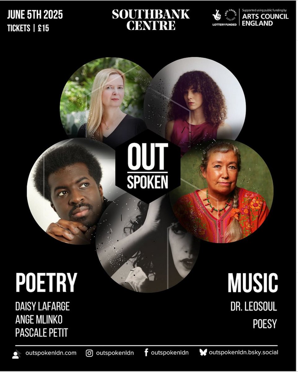 Pascale Petit FRSL🐅🌳🦜🌳🐆 (@pascalepoet) on Twitter photo This is tomorrow 5 June! Thrilled to announce that I’ll be reading from Beast at the Purcell Room, South Bank centre for the outstanding <a href="/OutSpokenLDN/">Out-Spoken</a> family, with an incredible line-up, please come friends. Book via this link, seats selling fast!:
southbankcentre.co.uk/whats-on/out-s… This is tomorrow 5 June! Thrilled to announce that I’ll be reading from Beast at the Purcell Room, South Bank centre for the outstanding <a href="/OutSpokenLDN/">Out-Spoken</a> family, with an incredible line-up, please come friends. Book via this link, seats selling fast!:
southbankcentre.co.uk/whats-on/out-s…