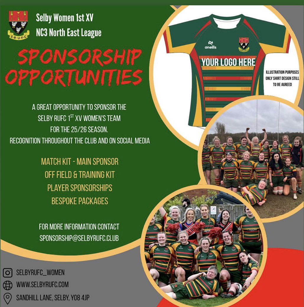 Jack Coates (@j_coates95) on Twitter photo A great opportunity for a company or persons to help support a rapid growth area of the club. In a huge year for female rugby in this country.
If you or someone you know might be interested - please feel free to get in touch.
<a href="/selby_rufc/">Selby RUFC</a> A great opportunity for a company or persons to help support a rapid growth area of the club. In a huge year for female rugby in this country.
If you or someone you know might be interested - please feel free to get in touch.
<a href="/selby_rufc/">Selby RUFC</a>