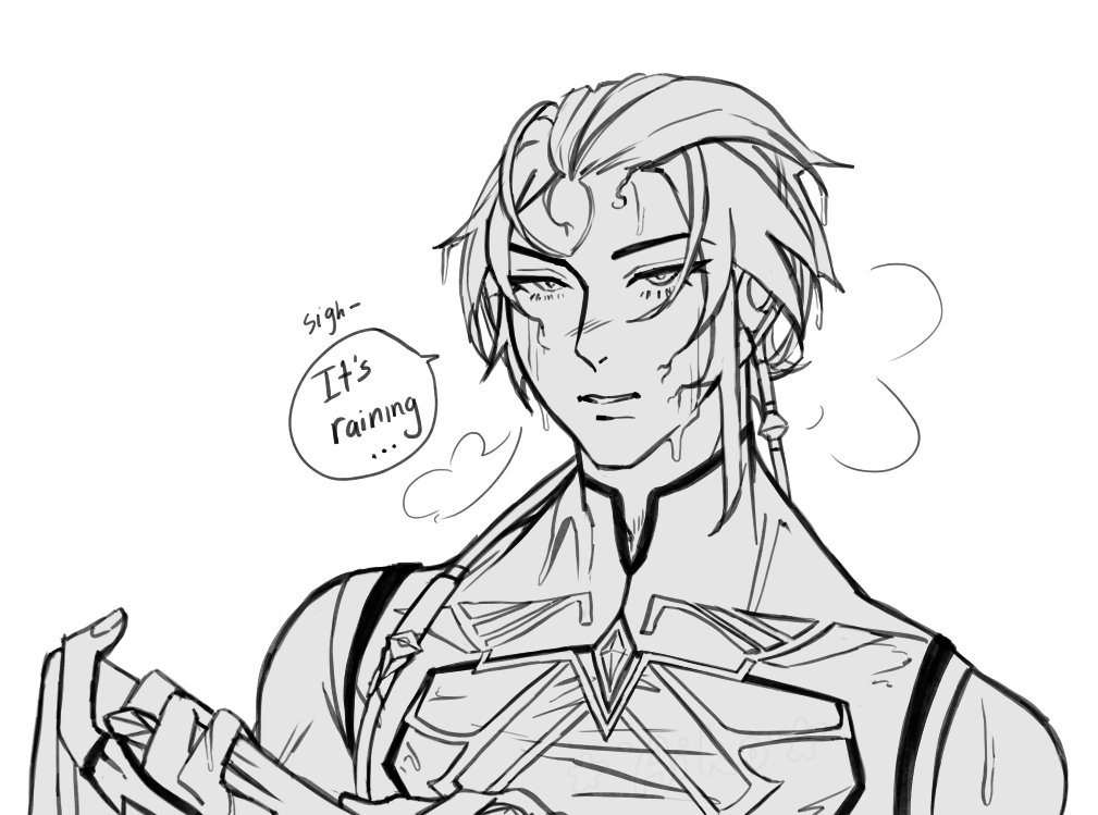 Surely this had to have happened while on his way to work at least once... right??? 🌧️ A rainy Sumeru seems so peaceful... 

SoTD: Wednesday!