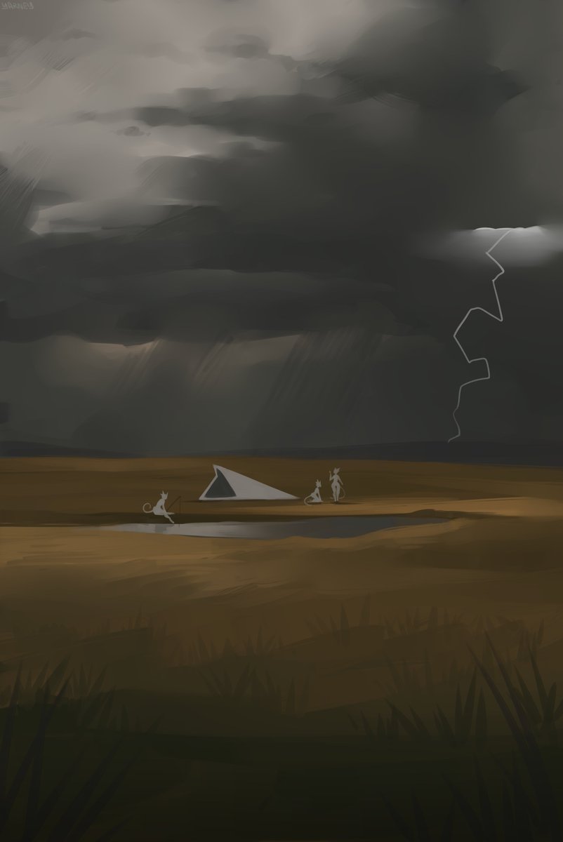 ArtYarney's tweet image. Voices of the void fanart sketch .And a little practice at painting backgrounds