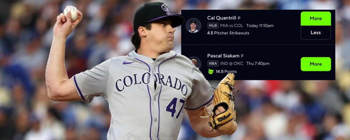 ⚾️🏀 LATE NIGHT MLB x NBA GOONAGE

CAL 🌟
- DUE FOR POSITIVE REGRESSION 
- COL 2ND WORST IN BATTING OFFENSE
- 30TH IN K% ( 26.5). THEY K THE MOST. 

SIAKAM🌟
- COVERED IN 3/4 H2H AVG 18
- RANDLE WENT OFF FOR 24. SIAKAM IS BETTER. 
- -600 for 14+ PTS