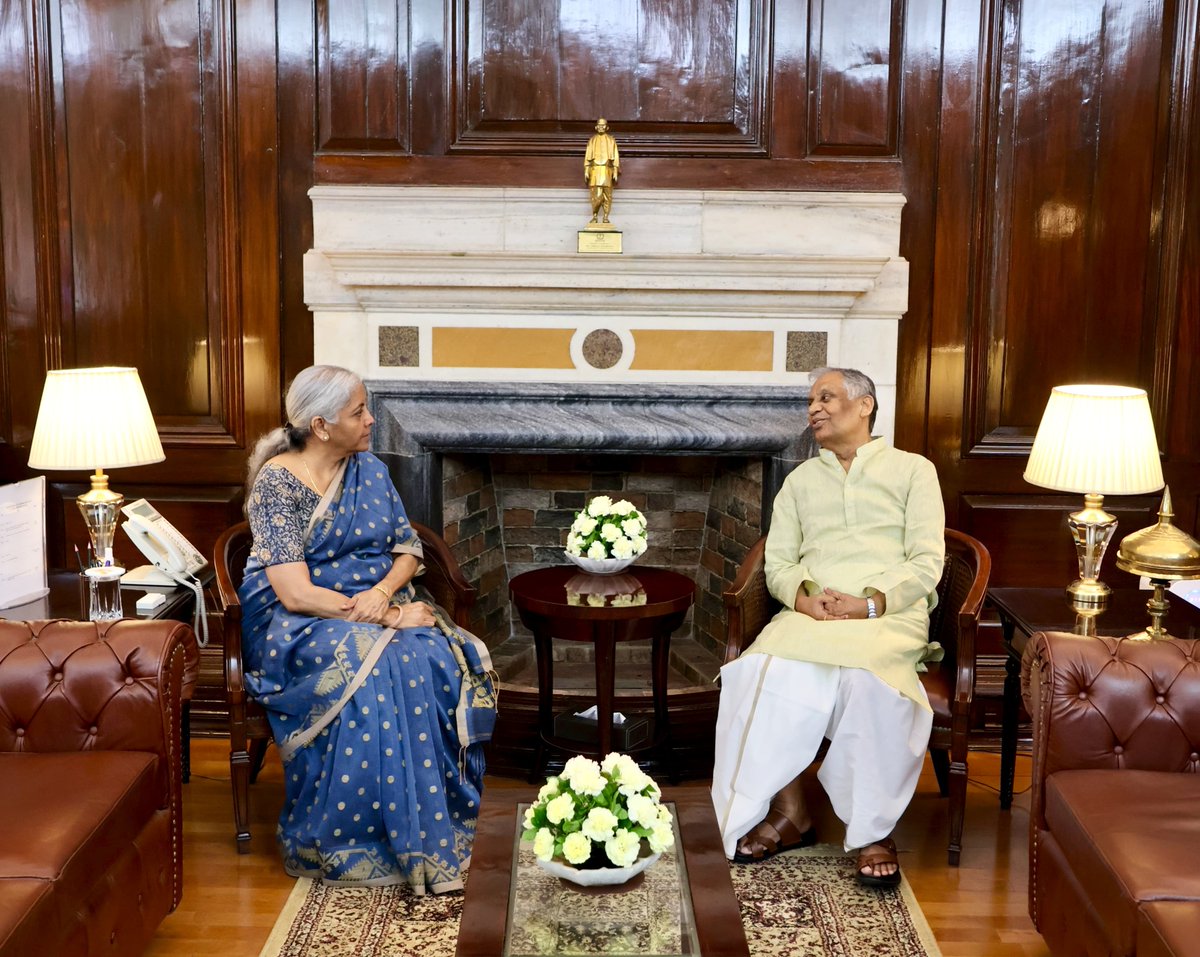 Nirmala Sitharaman Office (@nsitharamanoffc) on Twitter photo Shri Ram Nath Thakur (<a href="/RNK_Thakur/">Ram Nath Thakur</a>), Hon'ble Minister of State for Agriculture and Farmers Welfare, calls on Smt <a href="/nsitharaman/">Nirmala Sitharaman</a>. Shri Ram Nath Thakur (<a href="/RNK_Thakur/">Ram Nath Thakur</a>), Hon'ble Minister of State for Agriculture and Farmers Welfare, calls on Smt <a href="/nsitharaman/">Nirmala Sitharaman</a>.