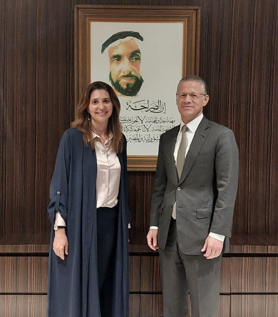 Insightful exchange between <a href="/BadrJafar/">Badr Jafar</a> and <a href="/IvaHamel/">Iva Hamel</a>, <a href="/WorldBank/">World Bank</a> Resident Representative for the #UAE at <a href="/mofauae/">MoFA وزارة الخارجية</a>.  The meeting provided an opportunity to explore shared priorities and areas of alignment with the World Bank across regional and global initiatives.
#SEBP

لقاءٌ