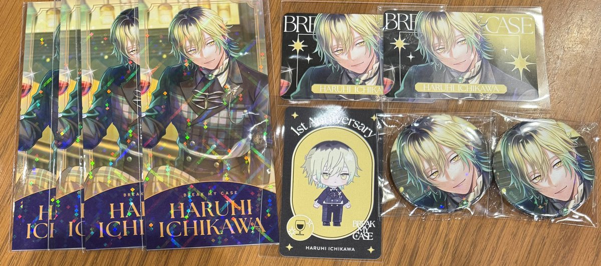 kasumichi1024's tweet photo. 【交換】ブレイクマイケース ブレマイ 1st Anniversary 1周年 しおり 缶バッジ 特典 前期 後期 キャラカード

譲 壱川

求 樋宮（樋宮含む場合、しおり須王＞麻波も可）

ただいまモディ内におります。
お気軽にお声かけください。 https://t.co/z2NAMPFsxU