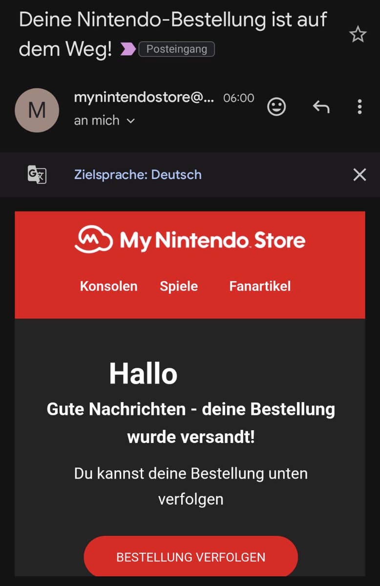 Meine Switch 2 kommt pünktlich 🥹