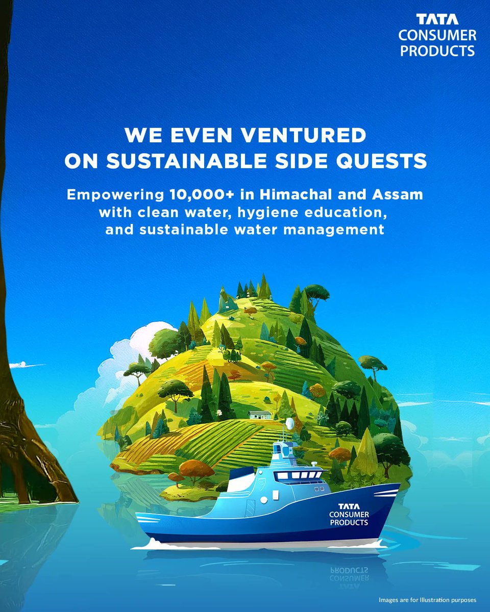 TataConsumer's tweet photo. We don’t just celebrate World Environment Day, we celebrate it everyday with small conscious actions #ForBetterPlanet.
Join us on this journey by making a small green action today!
#forbetter
#tataconsumerproducts #worldenvironmentday #sustainability #forbetterplanet https://t.co/q1151FyZB3