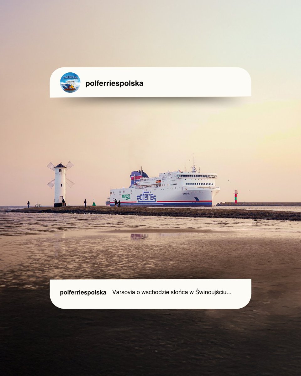 📷 Varsovia wchodzi do portu w pierwszym świetle dnia – spokojnie i pewnie, tak jak zawsze. 📷
Taki widok warto zobaczyć na żywo – najlepiej o świcie, właśnie przy Stawie Młyny.
#Polferries #Varsovia #StawaMłyny #Świnoujście