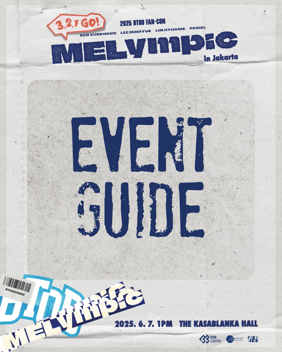 friedrice_live's tweet photo. Indonesia Melody, it's almost showtime! Please read through the event guide to make the fan-con a smooth one 💙

𝟮𝟬𝟮𝟱 𝗕𝗧𝗢𝗕 𝗙𝗔𝗡-𝗖𝗢𝗡 ‘𝟯,𝟮,𝟭 𝗚𝗢! 𝗠𝗘𝗟𝘆𝗺𝗽𝗶𝗰’ 𝗶𝗻 𝗝𝗔𝗞𝗔𝗥𝗧𝗔

📅 Date: 7 June 2025 (Sat) 
📍 Venue: The Kasablanka Hall
🕛 Doors Open Time: 12PM
🕐 Show Start Time: 1PM 
🔗: https://t.co/xEFHVsDdEQ

#BTOB #비투비 #MELympic_IN_JKT #321GO_MELympic #FriedRiceEnt #APlanetent