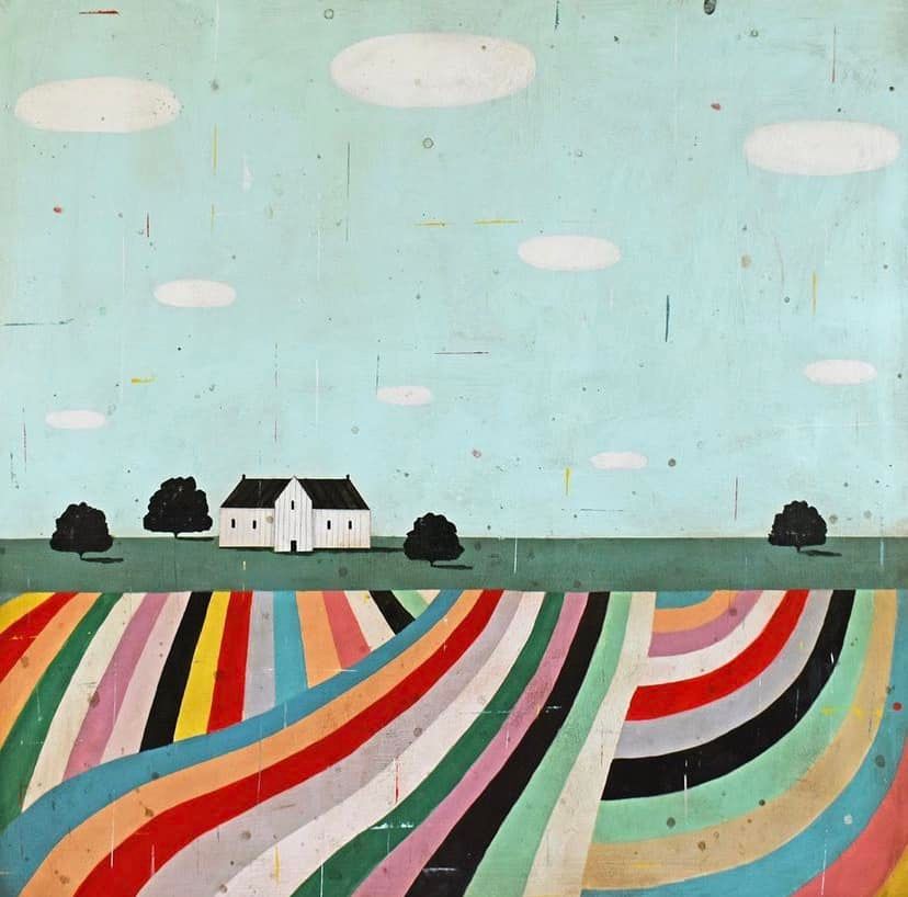 '#Summer fields' by contemporary painter Susan Simioni, based in Tasmania , Australia #WomensArt