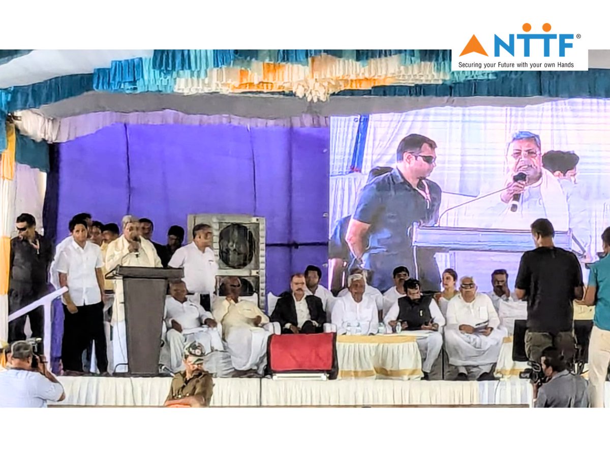 Big milestone for NTTF! Our new #Gadag Training Centre was formally inaugurated by Hon'ble <a href="/CMofKarnataka/">CM of Karnataka</a> <a href="/siddaramaiah/">Siddaramaiah</a> &amp; presided over by Minister <a href="/HKPatilINC/">HK Patil</a> . A major step in skilling India's youth! #NTTF #SkillIndia #YouthEmpowerment