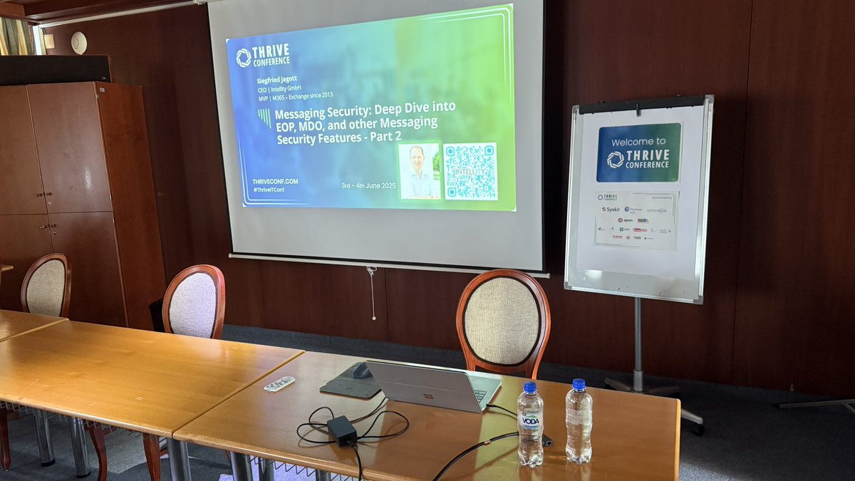 Are you at <a href="/ThriveITConf/">Thrive Conference</a> ? Interested in Microsoft Defender for Office 365 #mdo? Come and join me in Room Miral <a href="/IntellityNet/">Intellity GmbH</a> #thriveitconf #mvpbuzz #microsoft365 #intellityontour