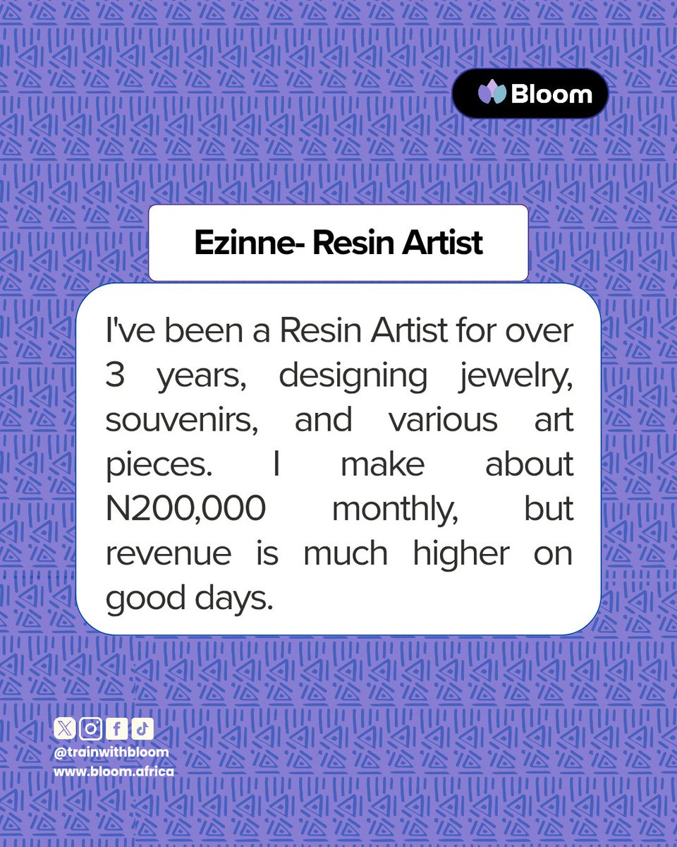 trainwithbloom's tweet image. These 3 Nigerian entrepreneurs are cashing out monthly just from their crafts! 🤑💸

Want to earn like them? Visit bloom.africa and start learning high-income skills today and take charge of your financial future! 💰

#trainwithbloom
#learnandearn📚💰