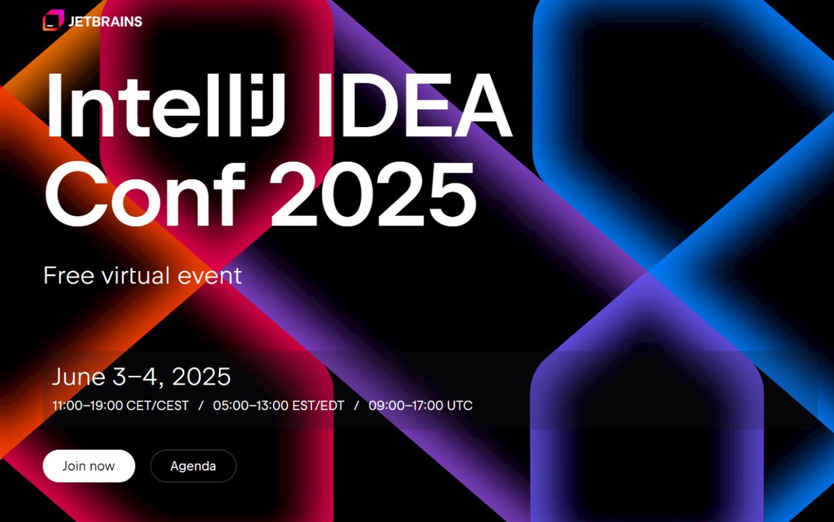 juggujarat's tweet image. 🎉 We're proud to be a Community Partner for #IntelliJIDEAConf 2025 by @jetbrains !
🚨 Today’s the last day to join this amazing virtual conference — for FREE!
💻 Learn from the best in the Java & IntelliJ world.
🔗 youtube.com/live/qg6tj8Tf3…
#JUGGujarat #JavaCommunity