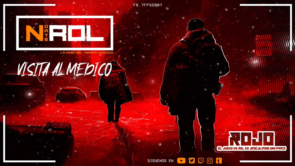 NorteRol 🎃😈👹 (@nacho_rolero) on Twitter photo Esta noche a las 22: 00h regresamos al Apocalipsis Vampírico de #rojo publicado por <a href="/Shadowlandsed/">Shadowlands</a> . Hoy comienza Visita al médico, protagonizada por la buena gente del canal como <a href="/roleddice/">RoleDDice</a> <a href="/brunny_troll/">Brunnihild Beast</a> <a href="/ekkai_watisplay/">Ekkai</a> entre otros!
m.twitch.tv/norterol Esta noche a las 22: 00h regresamos al Apocalipsis Vampírico de #rojo publicado por <a href="/Shadowlandsed/">Shadowlands</a> . Hoy comienza Visita al médico, protagonizada por la buena gente del canal como <a href="/roleddice/">RoleDDice</a> <a href="/brunny_troll/">Brunnihild Beast</a> <a href="/ekkai_watisplay/">Ekkai</a> entre otros!
m.twitch.tv/norterol