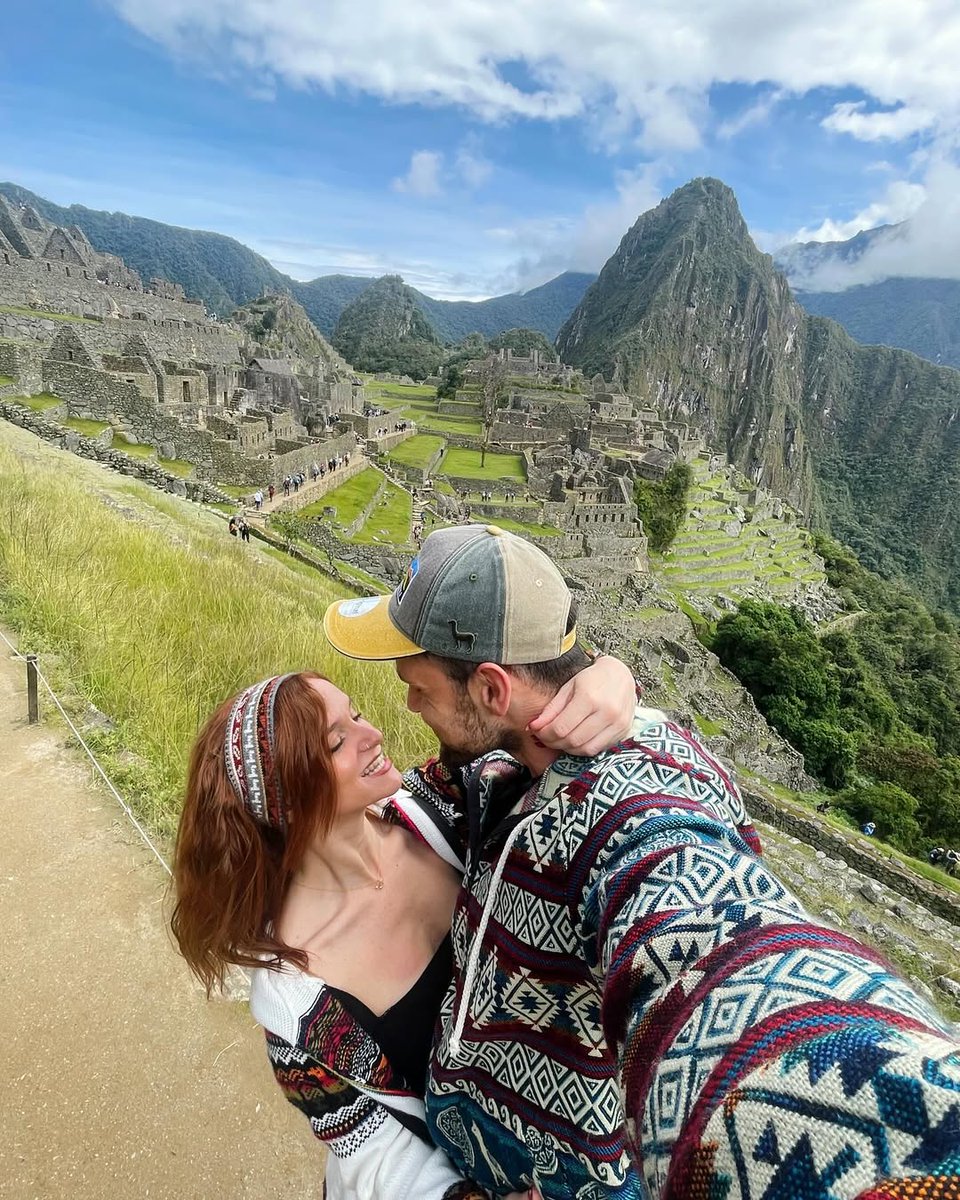 Cris &amp; Andrea love each other sooo Machu Picchu, and we could not be happier for them. While they may be standing in front of one of the Wonders of the World, it's their own wonderful journey that pulls focus 🏞️💍

 #machupicchu #travelcouple #wondersoftheworld