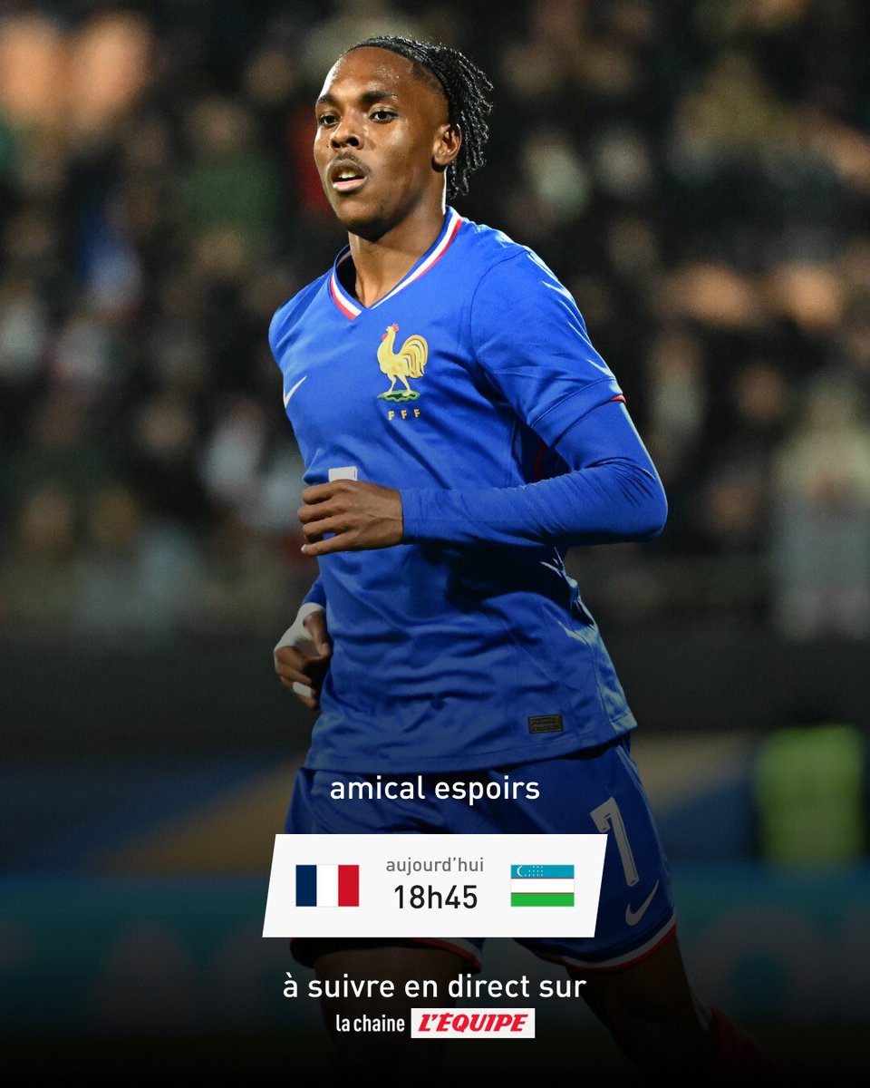 Les Espoirs entament ce mercredi leur préparation pour l'Euro Espoirs !

Rendez-vous à 18h45 pour suivre le match face à l'Ouzbékistan en direct sur la chaine L'Équipe #lequipeFOOT