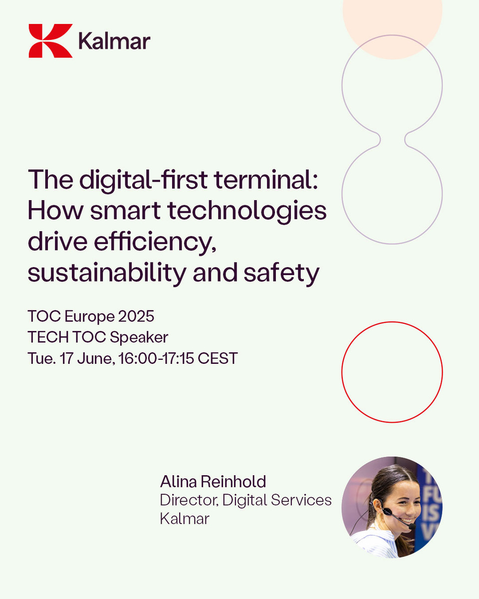 Kalmar (@kalmarglobal) on Twitter photo Meet our speaker at TECH TOC Conference, #TOCEurope 2025! Alina Reinhold, Director, Digital Services at #Kalmar will discuss how smart technologies drive efficiency, sustainability and safety. Join her on Tuesday 17th June 2025, at Ahoy, Rotterdam!
<a href="/TOCWorldwide/">TOC Worldwide</a> Meet our speaker at TECH TOC Conference, #TOCEurope 2025! Alina Reinhold, Director, Digital Services at #Kalmar will discuss how smart technologies drive efficiency, sustainability and safety. Join her on Tuesday 17th June 2025, at Ahoy, Rotterdam!
<a href="/TOCWorldwide/">TOC Worldwide</a>