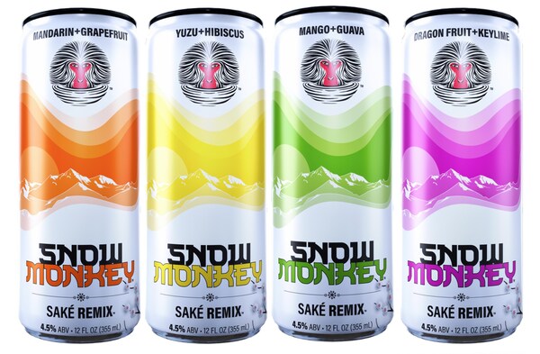Introducing a new kind of remix—Snow Monkey Sake Remix. 🍊🍈🌺
 Crafted with an American sake base, this ready-to-drink beverage blends East and West with bold fruit infusions like Yuzu &amp; Hibiscus and Dragon Fruit &amp; Keylime.
DrinkSnowMonkey.com
 #RTD #SakeRemix