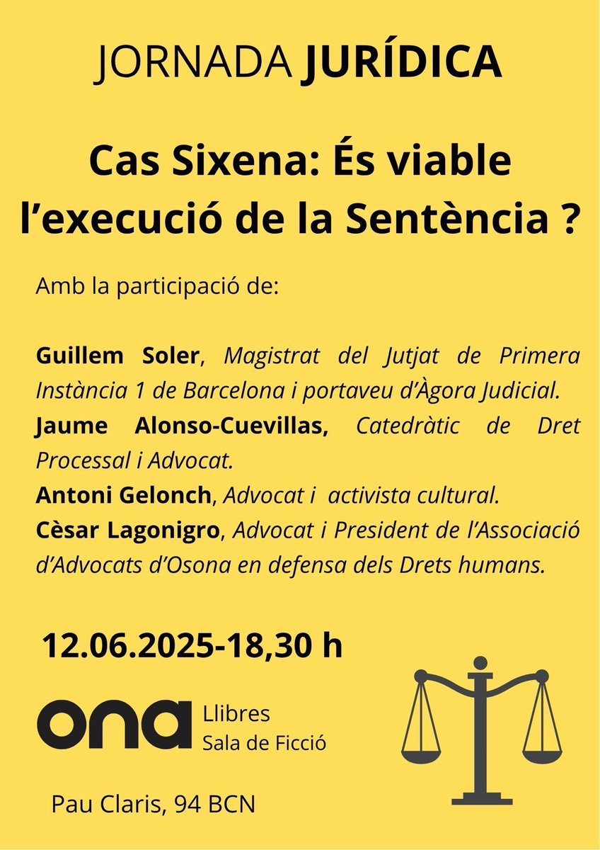 Judit_Rossell's tweet image. Molesten els debats jurídics. Arriba un punt que molesta tot el que no facin els propis. 

Cas Sixena. La clau és la seva execució.
En parlem 👇🏻👇🏻👇🏻👇🏻👇🏻👇🏻