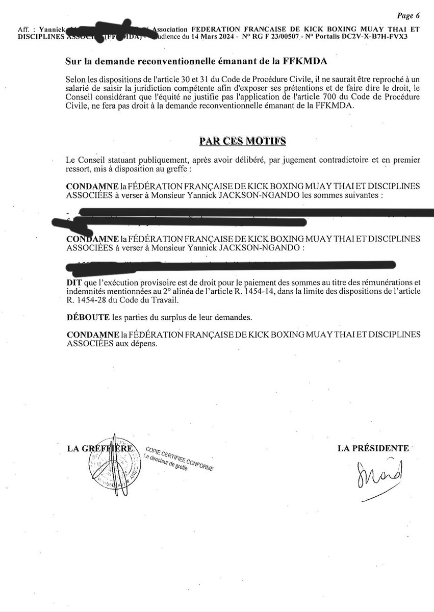 Sangoninho's tweet photo. + d'un an après mon jugement au CPH de Bobigny, tjrs aucune nouvelle de mon ex-employeur qui refuse de me verser mes indemnités. @cnosf_media @Sports_gouv @Romain_Molina même quand la justice tranche, ils ne veulent pas respecter la loi #FFKMDA https://t.co/YrVkC7uleS