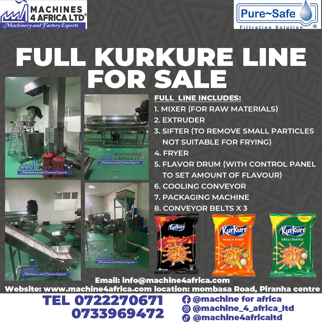 Machine_4Africa's tweet image. 🔥 Big Deal Alert! Machine 4 Africa now has a Kurkure production line on SALE! 🚀 Boost your snack game with high-performance machinery at unbeatable prices. DM us to grab this opportunity! 🇿🍟 #SnackMachine #KurkureLine #Machine4Africa #FoodProcessing&quot;