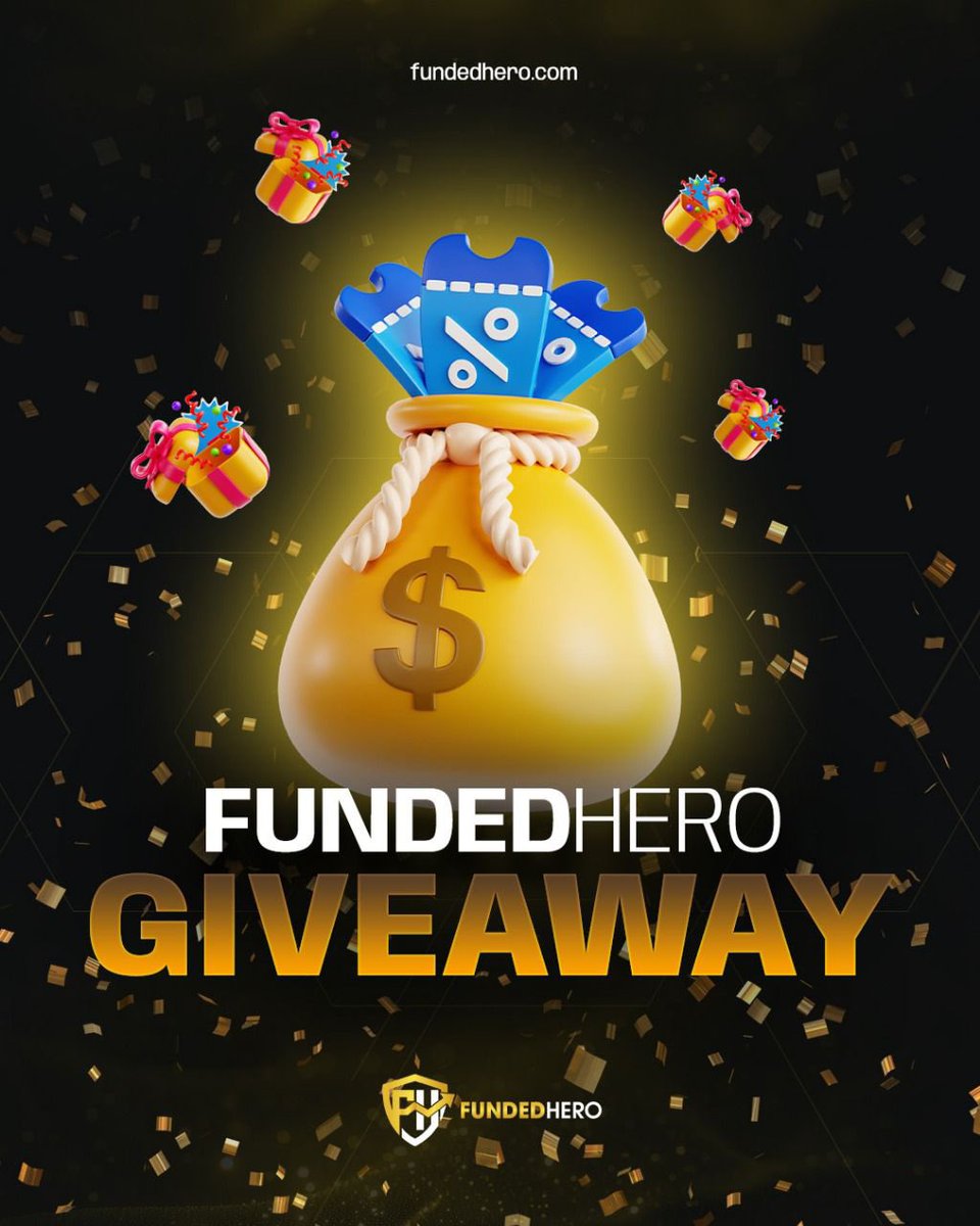 🎁5x $10k Funded Account GIVEAWAY 🎁

To join:

👉 Follow: <a href="/african_pips/">Africapips</a>  <a href="/_fundedhero/">FundedHero</a> <a href="/itsdrdollar/">Dr. Dollar | CEO of FundedHero</a> <a href="/parcefx/">Parcefx | CEO of FundedHero</a>

👉 Repost and Tag 3 traders

👉Join our discord: 🔗 discord.gg/VhxFs9F8BN

I will be picking one winner every 5 days.

Must follow every step to qualify.

Get your