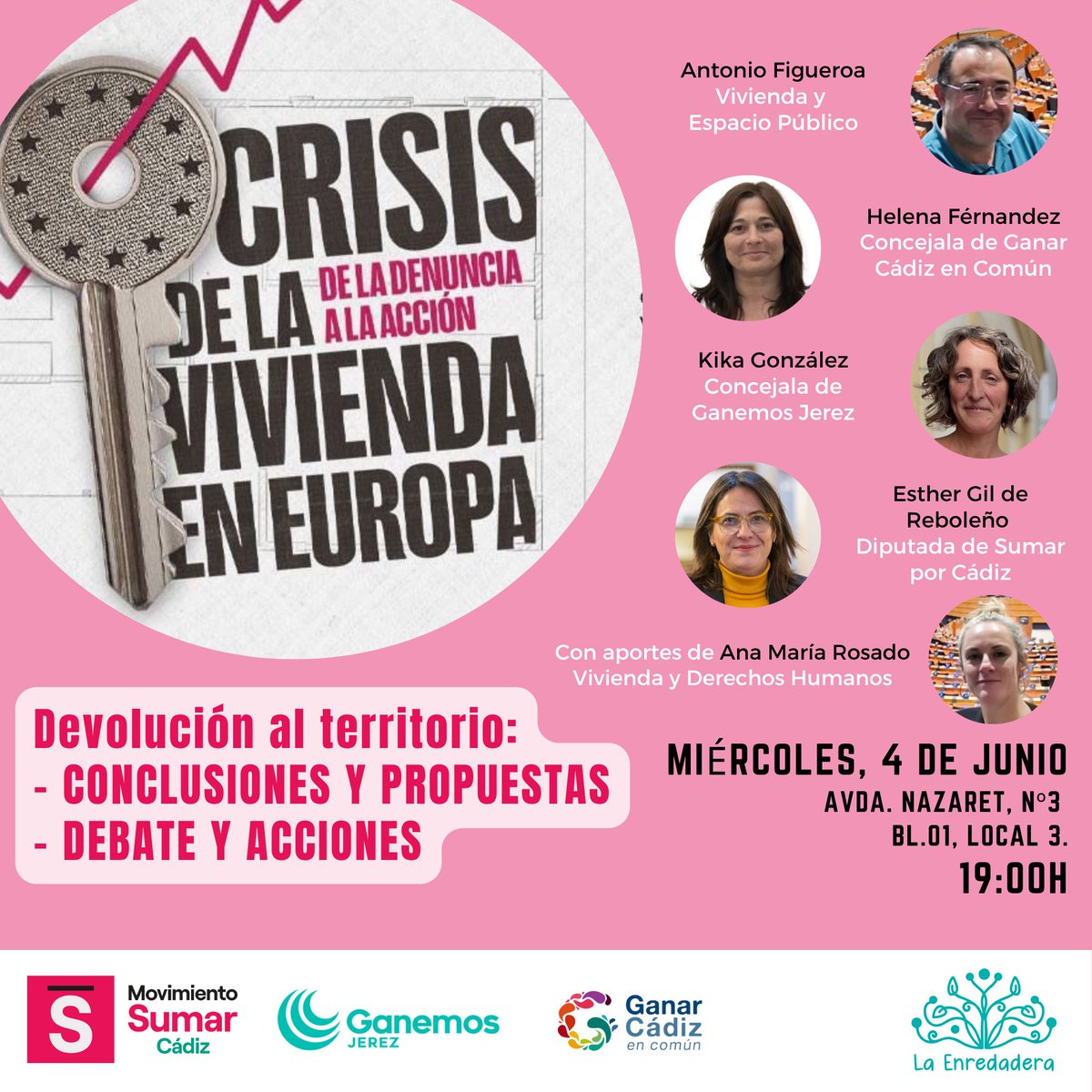 Esta tarde en la Enredadera, hablamos de la Crisis de la Vivienda en Europa con <a href="/afigueroa1978/">Antonio Figueroa</a>  <a href="/helenahache/">helena fernández valle</a>  <a href="/EstherGilSumar/">Esther Gil de Reboleño</a> Ana María Rosado y <a href="/Kika_Jerez/">Kika Jerez</a> 

👉 Avda Nazaret 3 Bl 01 Local 3

🕖 19,00 horas.