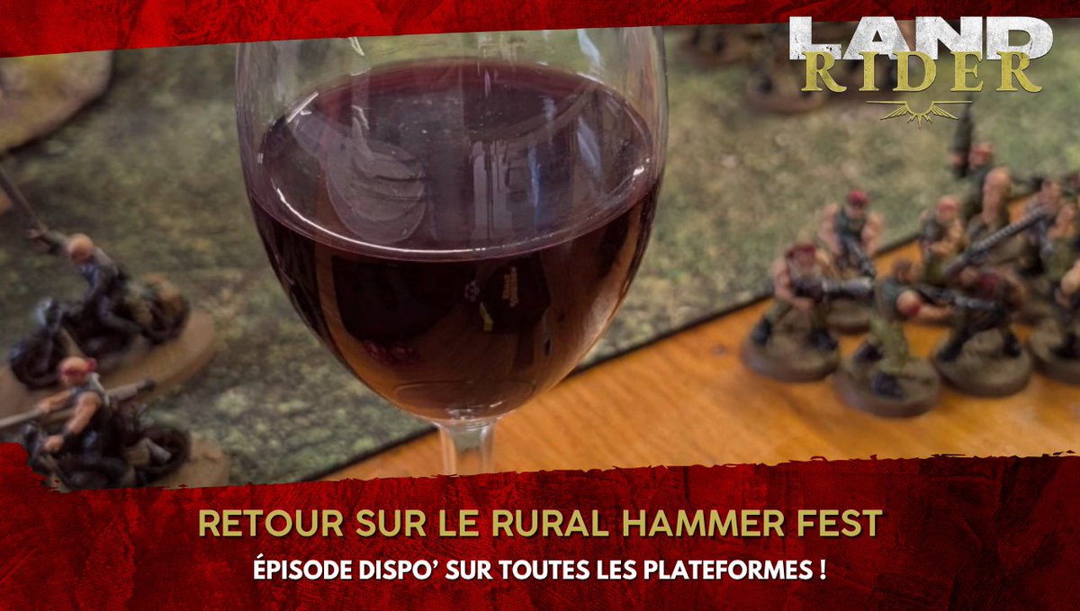 LandRiderPod's tweet image. Il est certes un peu tôt pour le rougeot mais pas pour un podcast sur le Rural Hammer Fest ! 🍷

Déjà dispo&apos; sur toutes les plateformes et sur YouTube - régalez-vous !