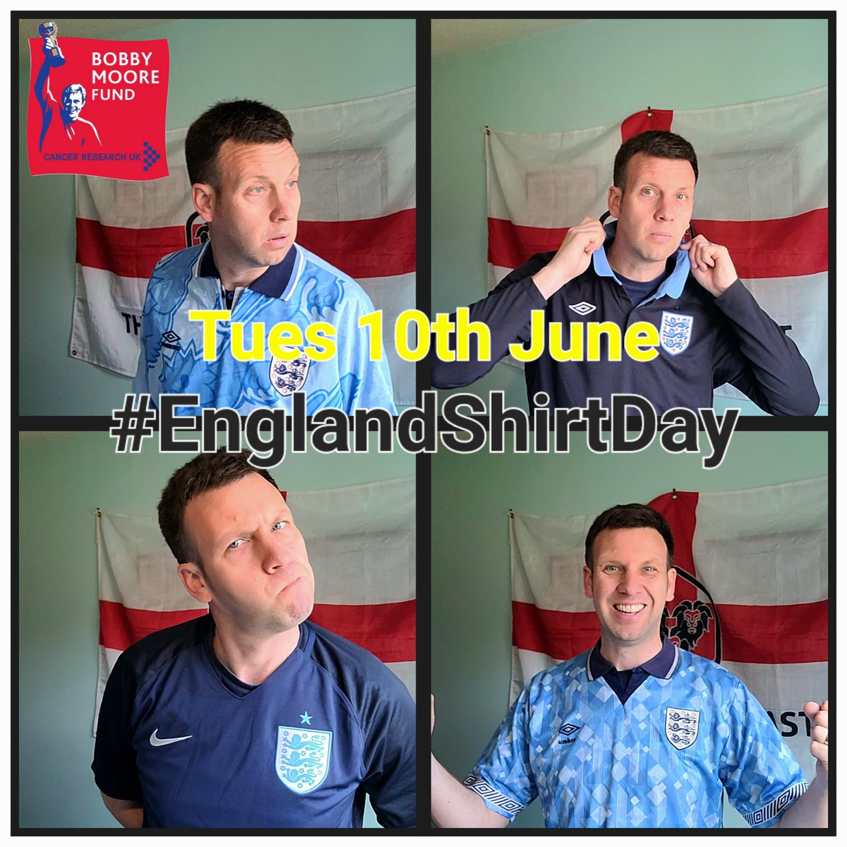 When I had this initial thought, I genuinely didn't know if it was worth saying aloud.

The support from #England fans has been superb, and the donations have already exceeded anything I thought it could achieve. Thank you.

#EnglandShirtDay

fundraise.cancerresearchuk.org/page/englandsh…
