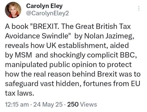 Does anyone think that Brexit was about a Great British tax avoidance swindle??
#ExitBrexit