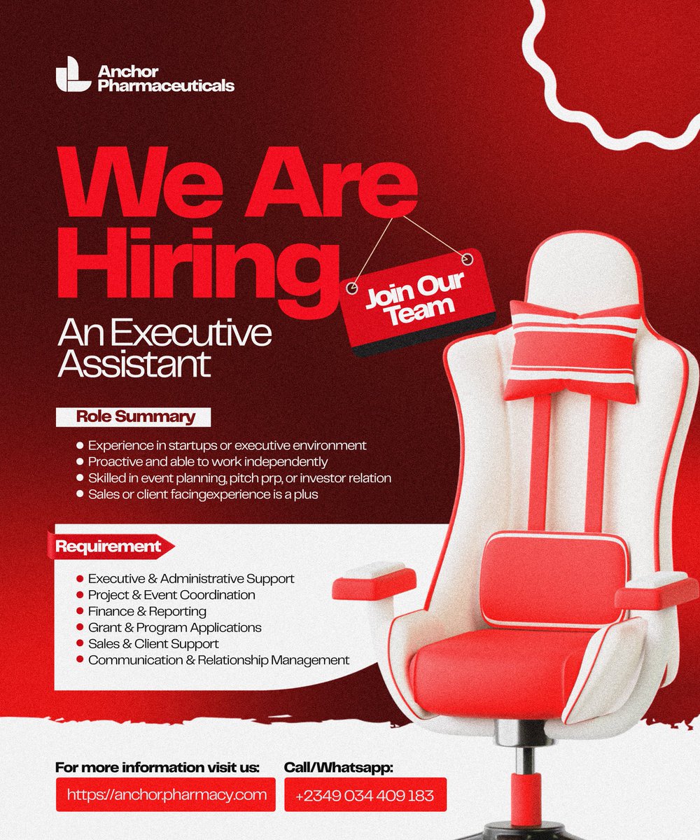 Cr8tive_Wonder's tweet image. Designed with impact! This piece was created for Anchor Pharmaceutical as they look to hire an executive assistant. My goal was to create something that truly resonates with top-tier talent. Hope it helps them find their perfect match!
#DesignForBusiness #VisualDesign