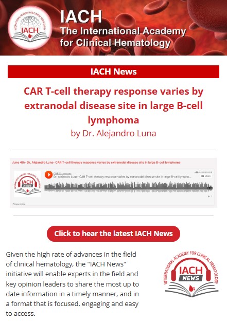IACH (@theiach) on Twitter photo ๐Hear the latest <a href="/TheIACH/">IACH</a> NEWS podcast:
CAR T-cell therapy response varies by extranodal disease site in large B-cell lymphoma
by Dr. Alejandro Luna
โฌ๏ธโฌ๏ธ
iach.org/iach-news-podcโฆ
<a href="/thelunar_a/">Alejandro Luna</a> <a href="/RShouval/">Roni Shouval</a> <a href="/Mohty_EBMT/">Mohamad Mohty</a> <a href="/nagler_EBMT/">Arnon Nagler</a> ๐Hear the latest <a href="/TheIACH/">IACH</a> NEWS podcast:
CAR T-cell therapy response varies by extranodal disease site in large B-cell lymphoma
by Dr. Alejandro Luna
โฌ๏ธโฌ๏ธ
iach.org/iach-news-podcโฆ
<a href="/thelunar_a/">Alejandro Luna</a> <a href="/RShouval/">Roni Shouval</a> <a href="/Mohty_EBMT/">Mohamad Mohty</a> <a href="/nagler_EBMT/">Arnon Nagler</a>