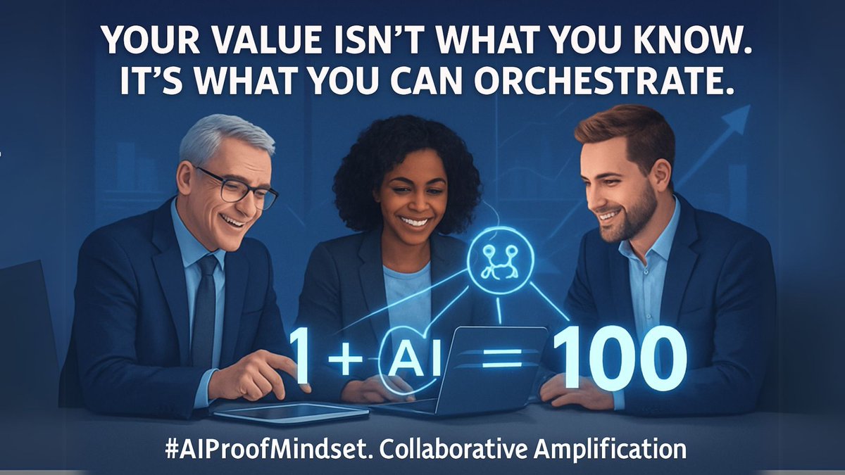 AIProofMindset's tweet image. It’s not about knowing everything.
It’s about knowing how to orchestrate the right tools + people + AI. 🎯🤝🤖

1 human + 1 AI ≠ 2
It = 💯

#AIProofMindset #CollaborativeIntelligence #FutureOfWork #Leadership