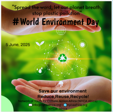 JDebitha's tweet photo. I stand with the global movement to #EndPlasticPollution.The plastic crisis impacts every corner of our continent,from our oceans to our farmlands. It's time for real change.Let's inspire African youth to innovate and implement sustainable solutions.#WorldEnvironmentDay2025 #NYCA https://t.co/KU2zh7gptG