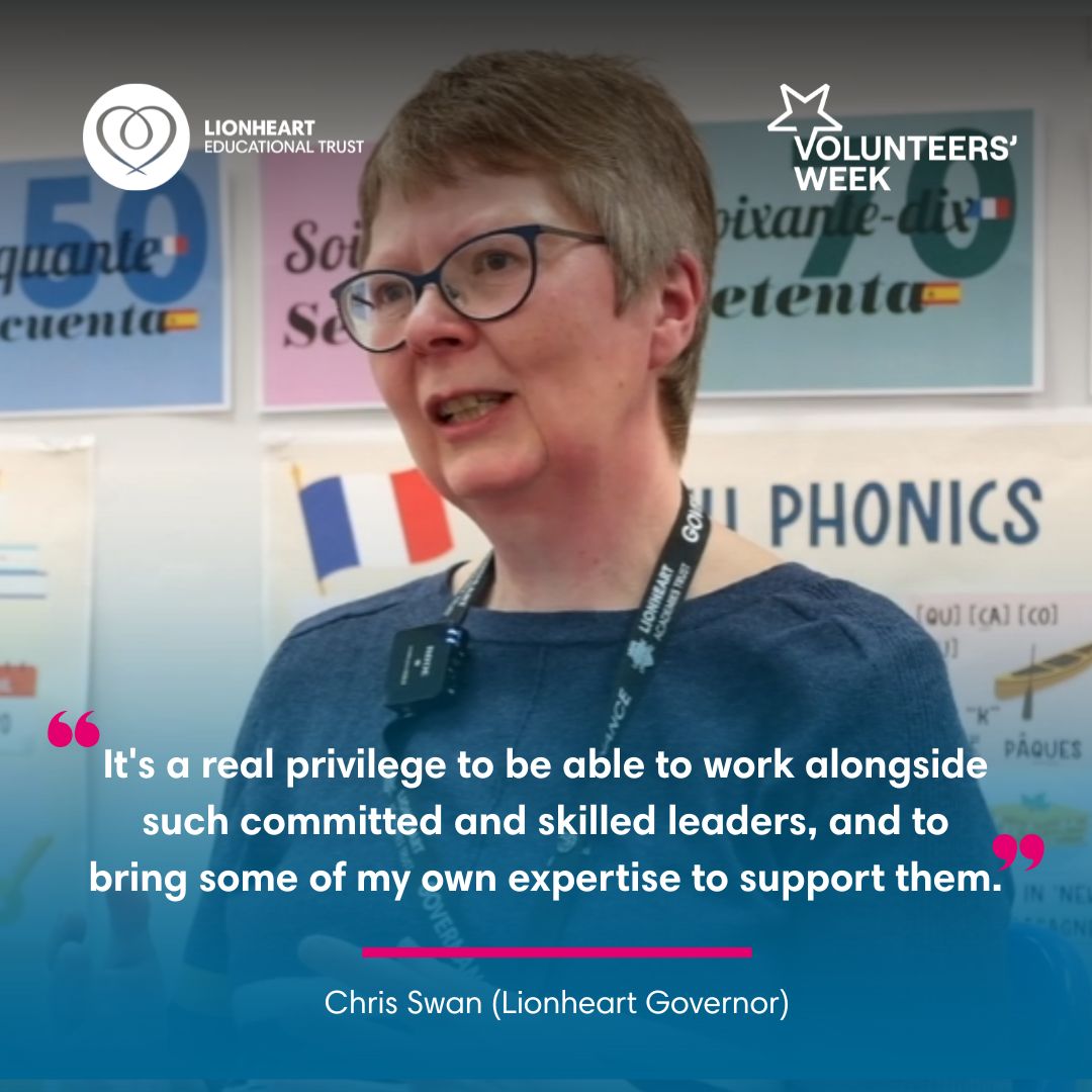 🗣️ “There’s a real satisfaction in knowing you’ve made a positive impact in your community.”

✨As #VolunteersWeek draws to a close, we hear from Chris Swan – an inspiring individual who generously gives her time to support our schools.

📲Read more⤵️

🔗lionhearttrust.org.uk/news/celebrati…