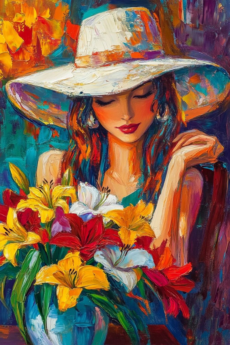 Expressionism that touches the heart. A masterpiece that celebrates the harmony of colors and emotions.