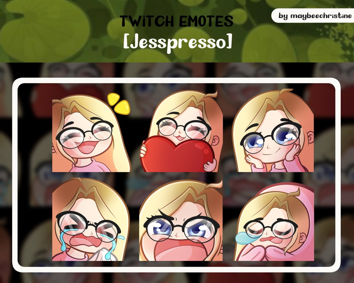 maybeechristine's tweet photo. Long time no share Twitter! ( what even is X??? ) 🐸🌿
Some cute Twitch chibi emotes I created for @Jesspresso_xoxo 🩷💗
Check out my KoFi for my commission availability and portfolio!
https://t.co/bDTKdJnoFy
#ZAStreams #TwitchZA #TwitchEmoteArtist #comissions #art #Chibi https://t.co/3tttlxWIxS