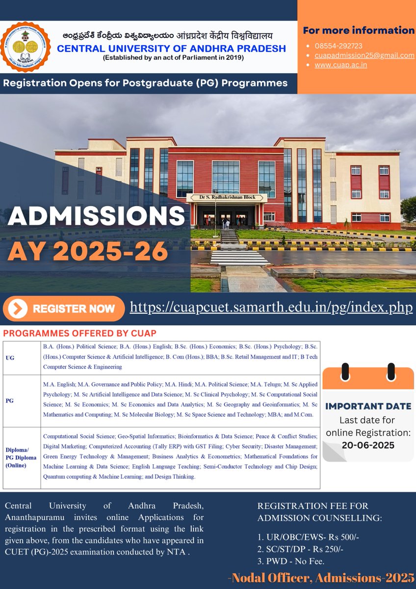 Central University of Andhra Pradesh tweet media