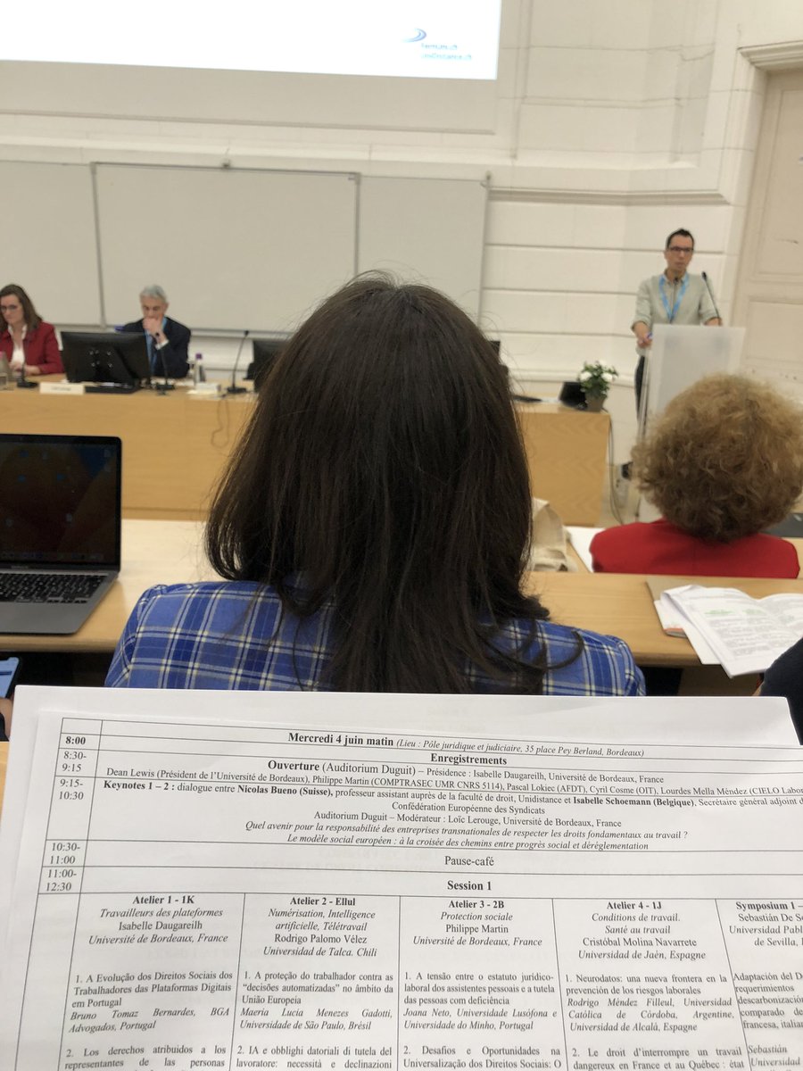 CIELOlaboral's tweet photo. Seguimos con la 1️⃣ sesión plenaria con #NicolásBueno #Unidistance y #IsabelleSChoemann #5CongresoCIELO
*
* https://t.co/OyPofFAoIq