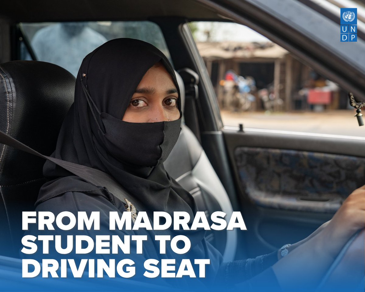 UNDP Bangladesh (@undp_bd) on Twitter photo From madrasa to the driving seat, Noorjahan is breaking barriers in #CoxsBazar.🧕🚗
Thanks to the #ISEC project by <a href="/UNDP/">UN Development</a> 🇧🇩 <a href="/ilobangladesh/">ILO Bangladesh</a> & <a href="/BRACworld/">BRAC</a>, supported by <a href="/CanHCBangladesh/">Canada in Bangladesh</a> 🇨🇦, she’s on the road to a brighter future.
Read more: t.ly/MhI39 From madrasa to the driving seat, Noorjahan is breaking barriers in #CoxsBazar.🧕🚗
Thanks to the #ISEC project by <a href="/UNDP/">UN Development</a> 🇧🇩 <a href="/ilobangladesh/">ILO Bangladesh</a> & <a href="/BRACworld/">BRAC</a>, supported by <a href="/CanHCBangladesh/">Canada in Bangladesh</a> 🇨🇦, she’s on the road to a brighter future.
Read more: t.ly/MhI39