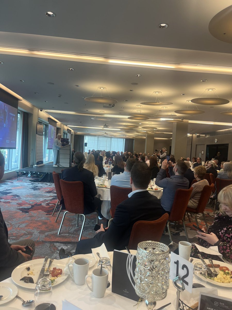 kyliebasnett's tweet photo. Delighted to be attending this mornings @CorkChamber business breakfast @TrigonHotels with the fabulous guest speaker Colette Twomey from @ClonakiltyBP with @irishexaminer #ccbreakfast https://t.co/9IytxwRzDb