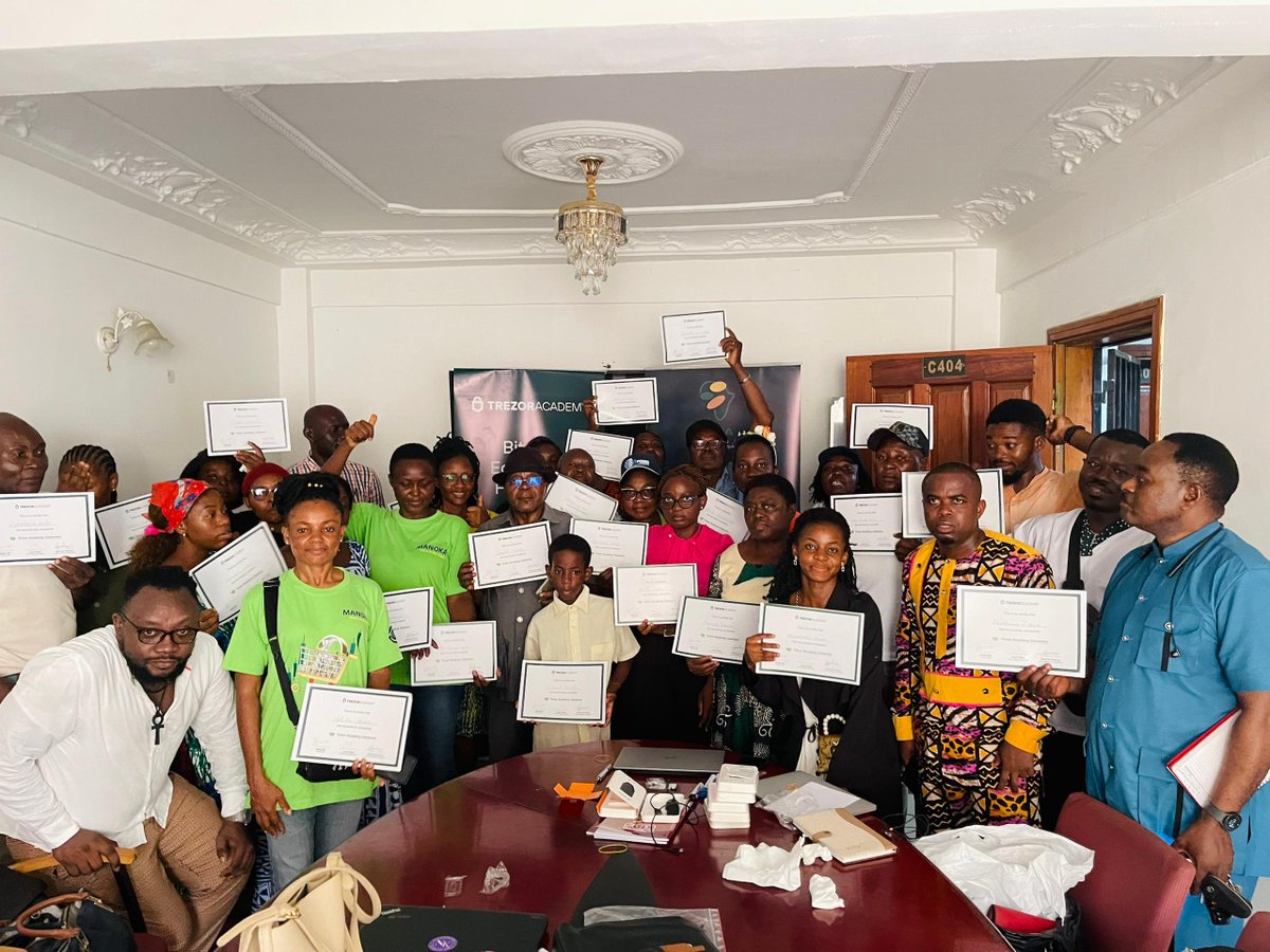 Trezor Academy (@trezoracademy) on Twitter photo Trezor Academy 🇨🇲Cameroon🇨🇲 recently concluded! Big thanks to <a href="/KidsBitcoin/">Bitcoin Kids</a> for hosting the meetups! Trezor Academy 🇨🇲Cameroon🇨🇲 recently concluded! Big thanks to <a href="/KidsBitcoin/">Bitcoin Kids</a> for hosting the meetups!