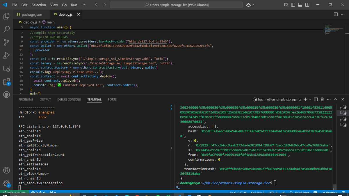 0xdeedee (@dee0ps_x) on Twitter photo I learnt about Ethers.js — a JavaScript library that is used to interact with the Ethereum blockchain. It’s just like Web3.js. With it, you can deploy contracts using a ContractFactory, connect to nodes, and send transactions easily.
#Day4
#Web3
<a href="/TechyJaunt/">TechyJaunt</a> #CodingJourney I learnt about Ethers.js — a JavaScript library that is used to interact with the Ethereum blockchain. It’s just like Web3.js. With it, you can deploy contracts using a ContractFactory, connect to nodes, and send transactions easily.
#Day4
#Web3
<a href="/TechyJaunt/">TechyJaunt</a> #CodingJourney