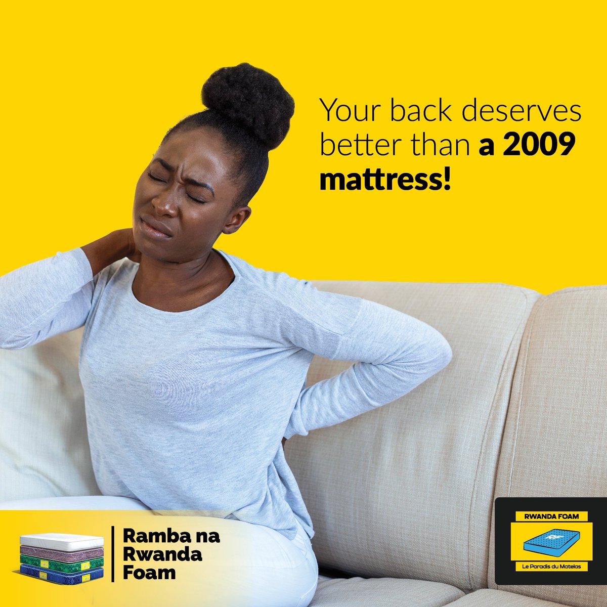 You spend more time on your mattress than on your phone.
Yet somehow, your mattress hasn’t had an upgrade since… Was it before smartphones? Rwanda Foam gives your back what it actually needs, not just what it’s used to. #RwandaFoam #StressFree #RambaNaRwandaFoam