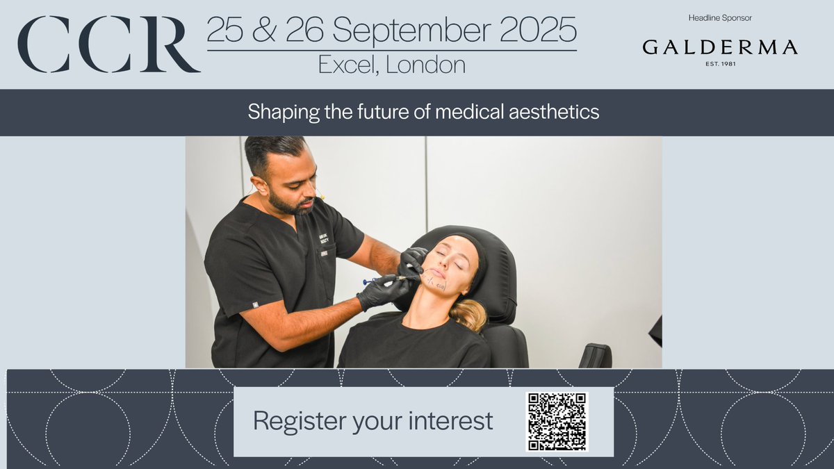 💥 Get ready for CCR 2025 
Whether you're a seasoned practitioner or just starting your aesthetics journey, the Clinical Cosmetic Regenerative (CCR) Congress is the place to be
Sep 25 &amp; 26 - London’s ExCeL
📍 FREE to attend
📩 Register your interest now: ccrlondon.com/why-attend/reg…