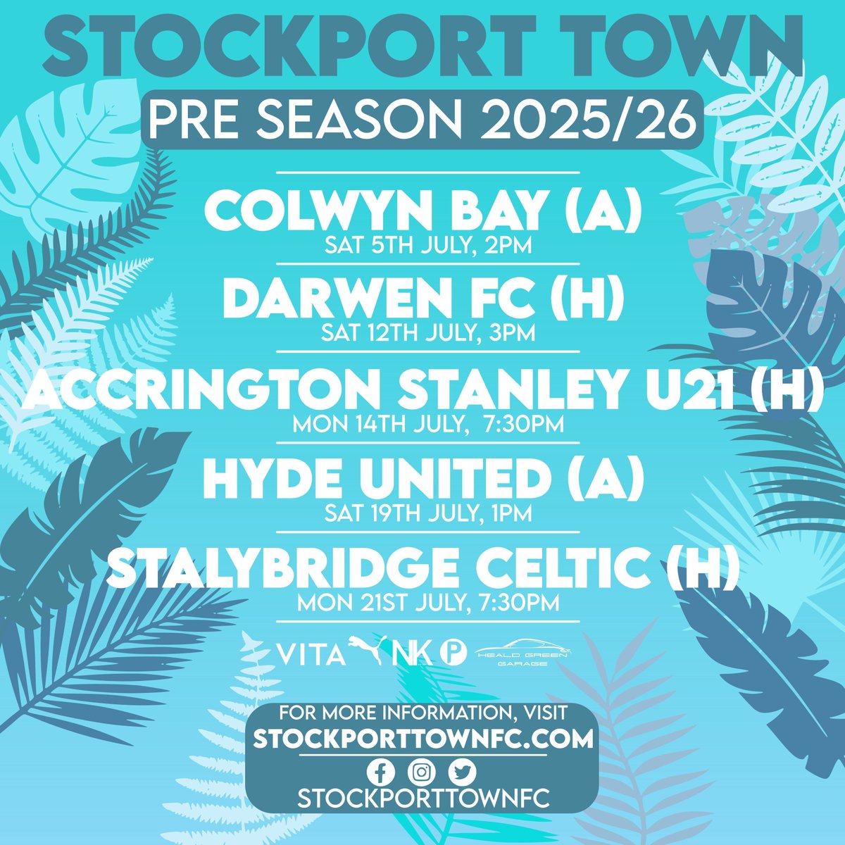Stockport Town FC (@stockporttownfc) on Twitter photo ๐ฃ๐ฟ๐ฒ ๐ฆ๐ฒ๐ฎ๐๐ผ๐ป ๐๐ถ๐
๐๐๐ฟ๐ฒ๐ โฝ๏ธ
Itโs less than five weeks until The Lions are back in action, when we travel to North Wales to face Colwyn Bay FC.
Whoโs excited for our first game ?
#LionsRoar ๐ฆ
๐จ <a href="/pennodraws/">Pennodraws ๐จ PINS IN BIO</a> ๐ฃ๐ฟ๐ฒ ๐ฆ๐ฒ๐ฎ๐๐ผ๐ป ๐๐ถ๐
๐๐๐ฟ๐ฒ๐ โฝ๏ธ
Itโs less than five weeks until The Lions are back in action, when we travel to North Wales to face Colwyn Bay FC.
Whoโs excited for our first game ?
#LionsRoar ๐ฆ
๐จ <a href="/pennodraws/">Pennodraws ๐จ PINS IN BIO</a>