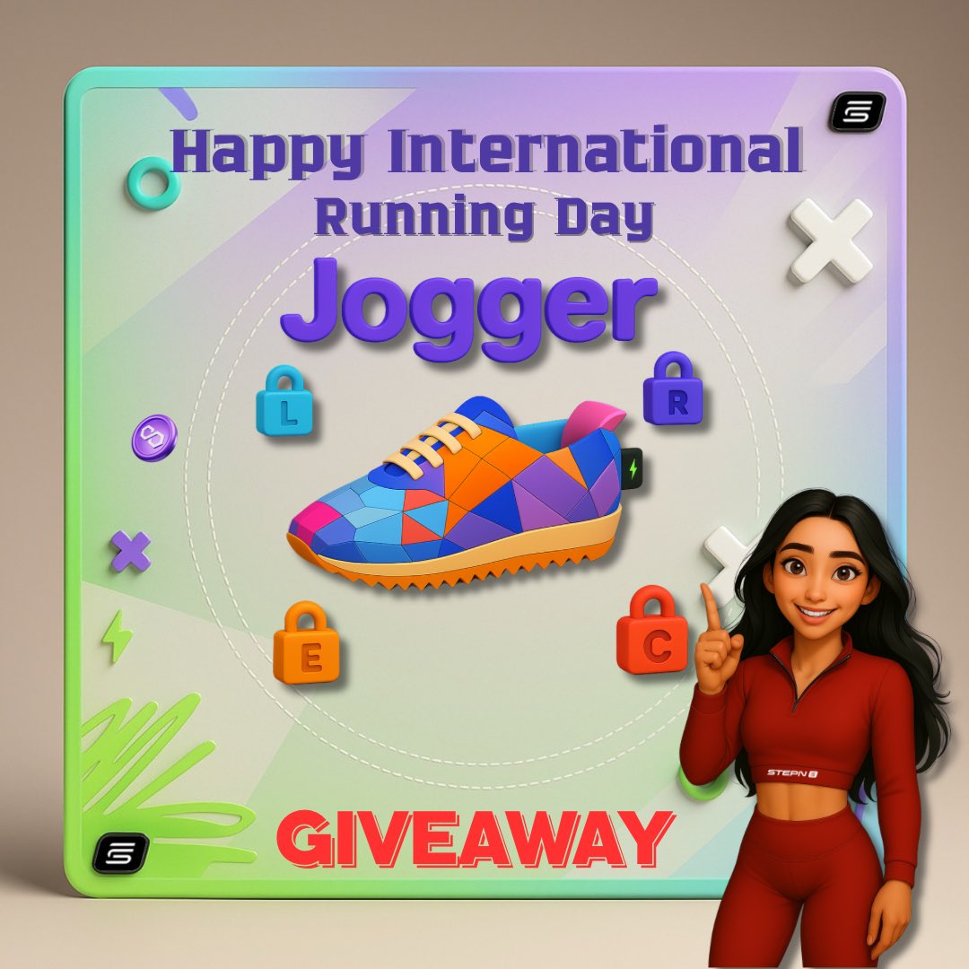 🌟Happy International Running Day🌟

🚩Giveaway for everyone 🤩

Let’s go out on the streets on this beautiful day and run for 5,10,...minutes who can how much and get a charge of positivity and joy.

And I’ll make a giveaway of this wonderful Common STEPN Sneaker for you.