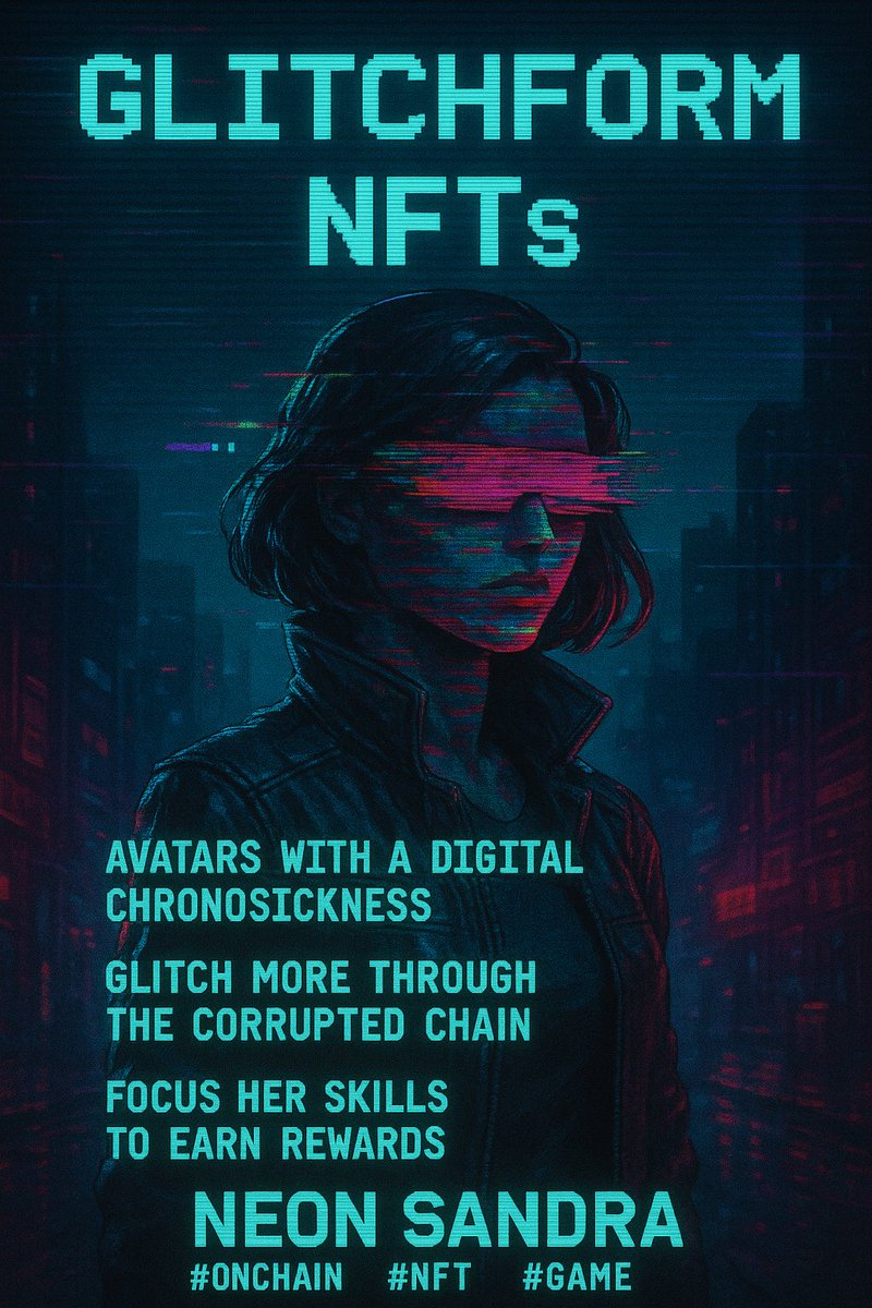 NEONSANDRAI's tweet photo. Your identity = a Glitchform
🔹 Evolves with missions
🔹 Gains traits from faction wars
🔹 Changes appearance during Mooncore events
They’re your passport. And your curse.
#NFTAvatar #GamingNFTs #Web3Avatars https://t.co/QTvwF3LkKw