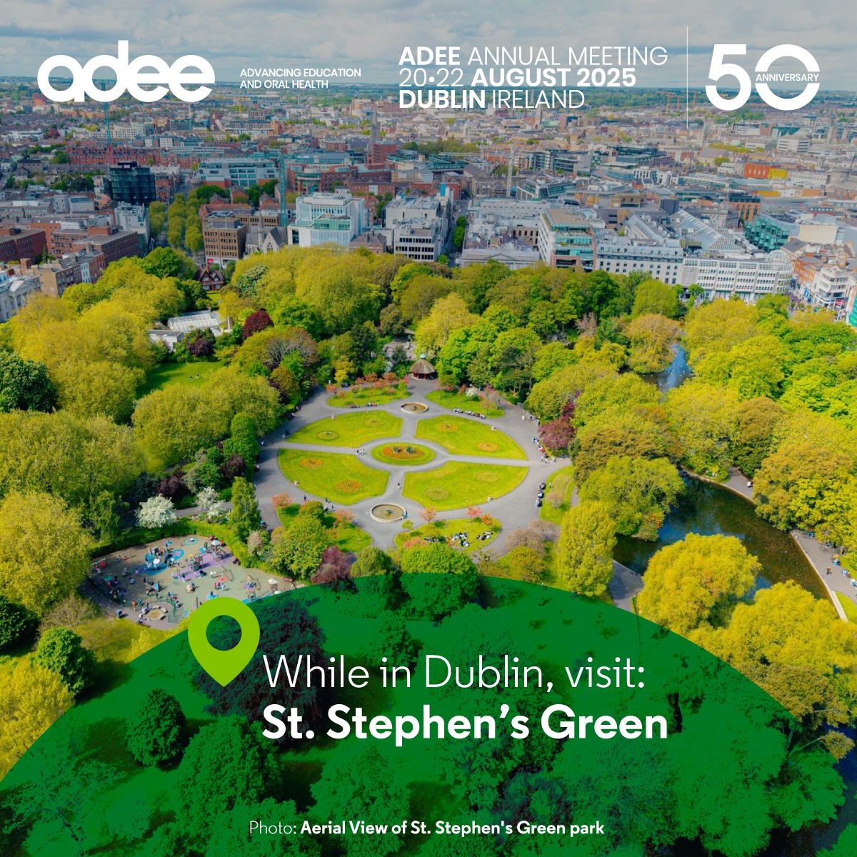We're turning 50! Be part of ADEE's historic Annual Meeting in Dublin! While there, enjoy a walk through the lush beauty of St. Stephen’s Green park. Register: adee.org/annual-meeting…
📍 heritageireland.ie/visit/places-t…
#adee #adee50 #adeeAnnualMeeting #Dublin2025 #adee2025 #adee50years